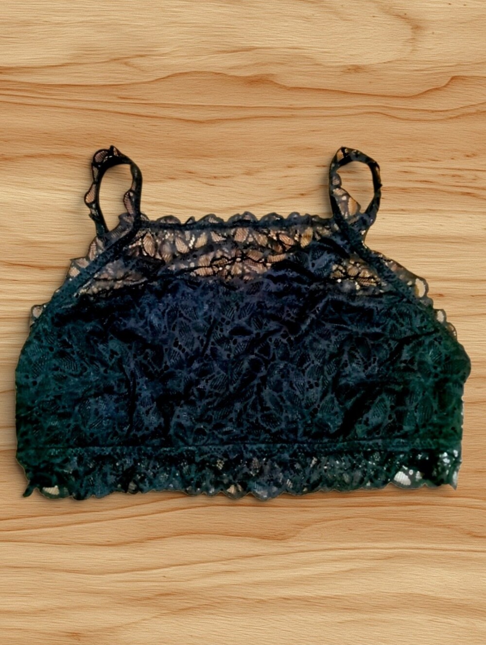Aerie Black Lace Cross Back Bralette